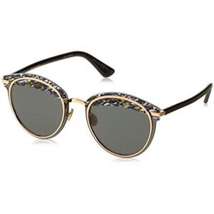 Christian Dior round sunglasses with gold metal